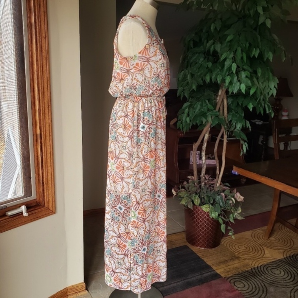 Enfocus Studio Sleeveless Vibrant Print Dress 6 - Picture 3 of 5